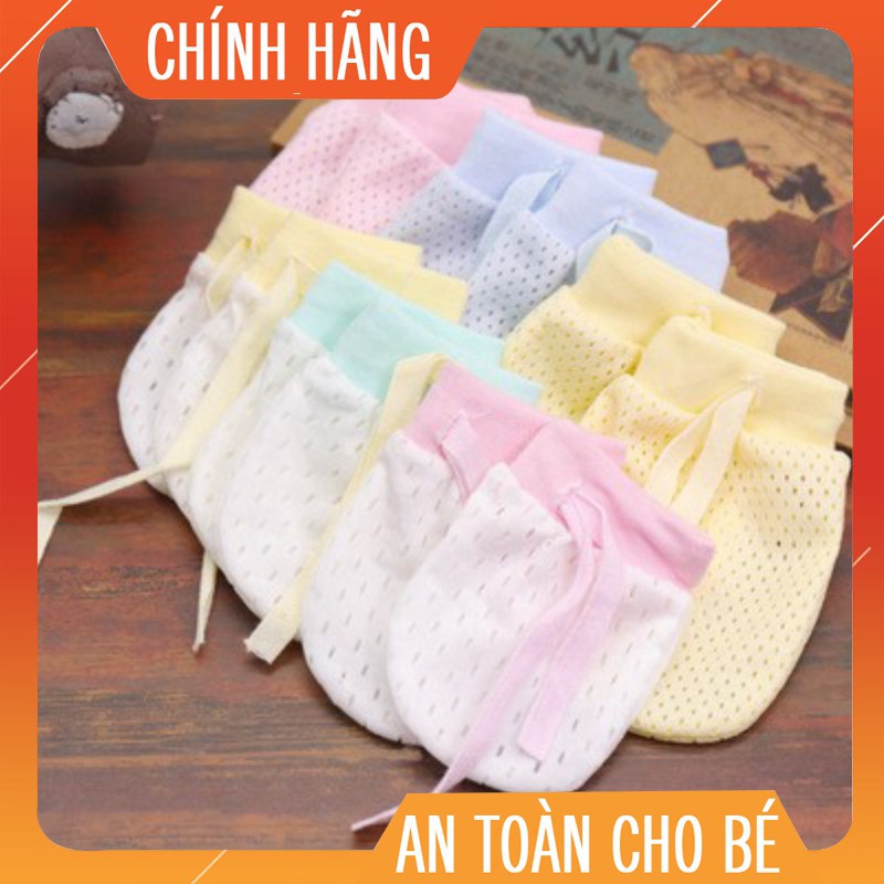 Sét Bao Tay, Bao Chân Cao Cấp Cho Bé Sơ Sinh Len Lưới.