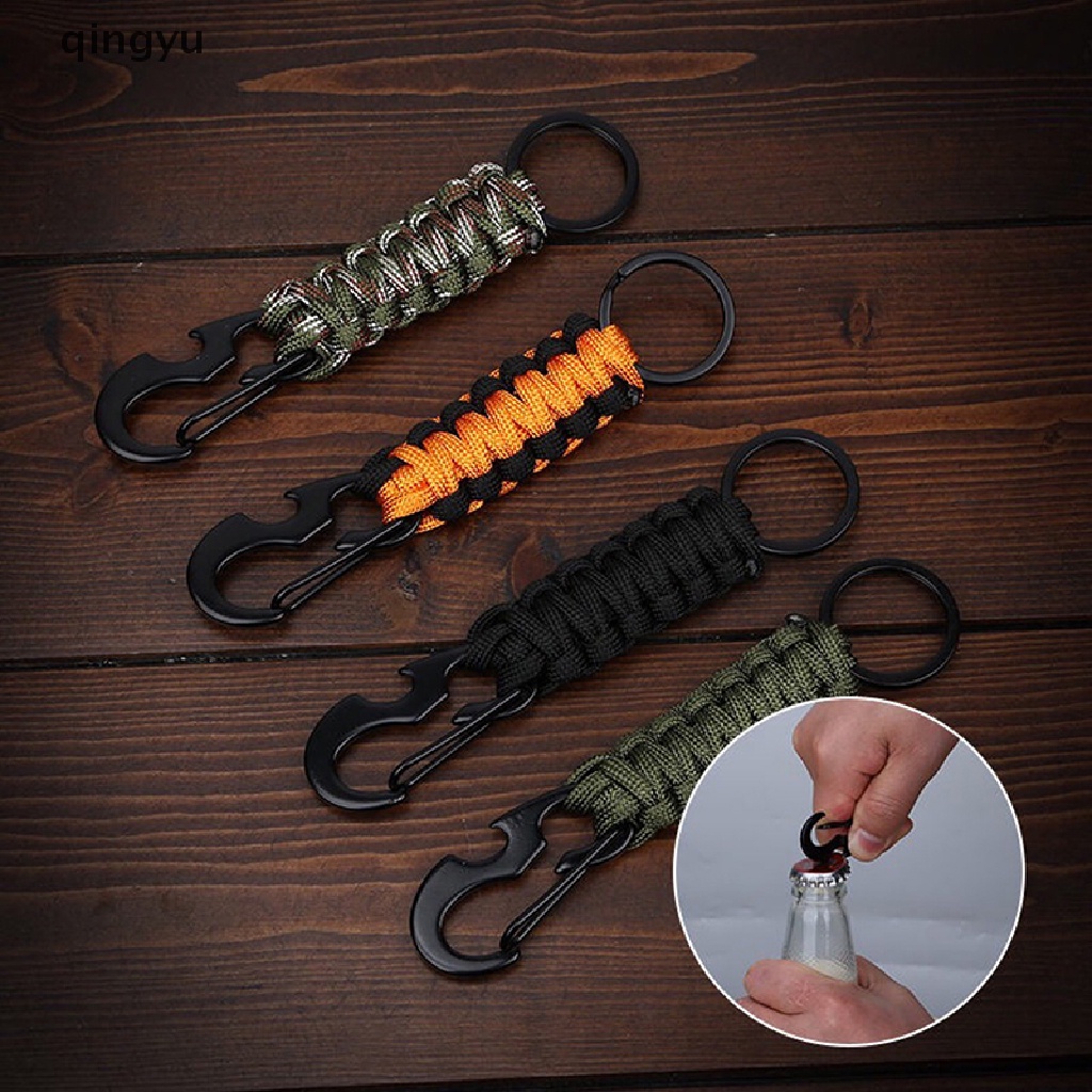 Móc Khóa Carabiner Kiêm Đồ Khui Nắp Chai Họa Tiết Rằn Ri