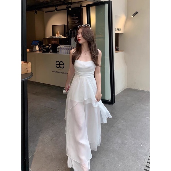 ĐẦM VOAN 2S TRẮNG XOÈ TÀ TẦNG