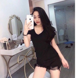 Ao Thun cổ Tim  kèm clip