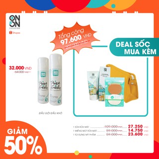[ Có Kèm Deal Sốc ] Dầu Gội Đầu Khô Dạng Xịt Pure Fresh On&On  Đi Du Lịch, Làm Sạch Tóc Siêu Tốc, Không Cần Nước