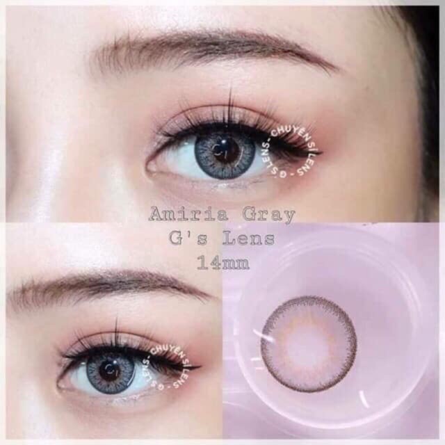kính áp tròng thái lan- lens mầu gray các mẫu dãn nhỏ