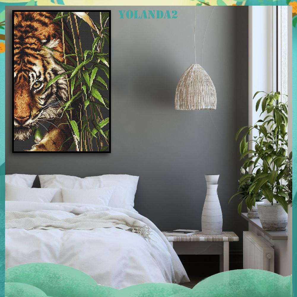 Bộ Tranh Thêu Chữ Thập Diy Hình Hổ 11ct Trang Trí Tường Nghệ Thuật Toàn Bộ