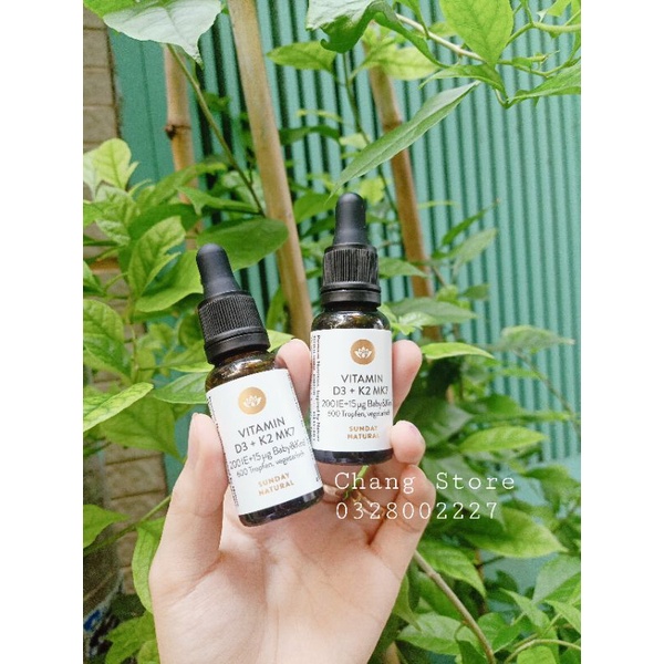 ViTamin D3 K2 Mk7 Sunday Natural 20ml Đức