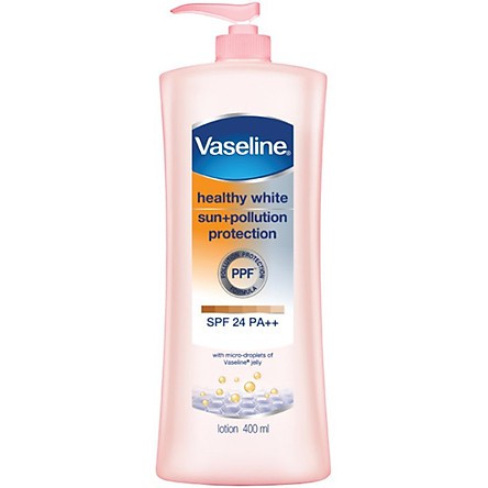 Sữa dưỡng thể trắng da chống nắng VASELINE HEALTHY WHITE SPF 24 PA++(400ml)