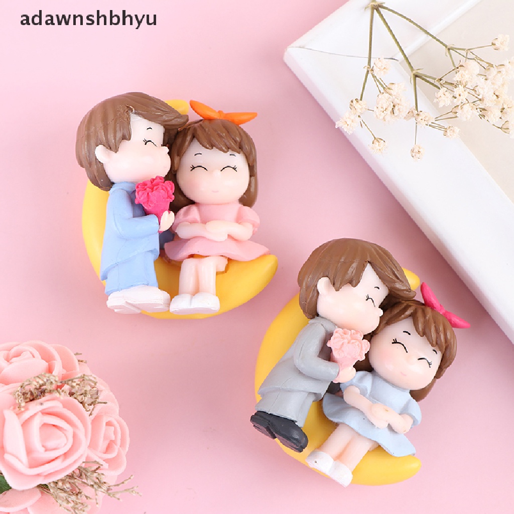 [adawnshbhyu] Romantic Couple Figurines Sweety Lovers Craft Fairy SceneDIY Micro Wedding Decor [adawnshbhyu]