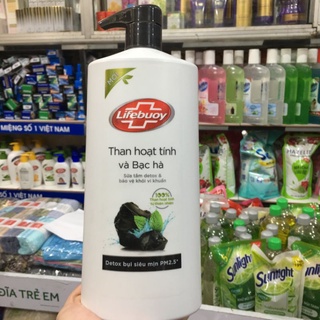 Sữa tắm detox lifebuoy - than hoạt tính & bạc hà