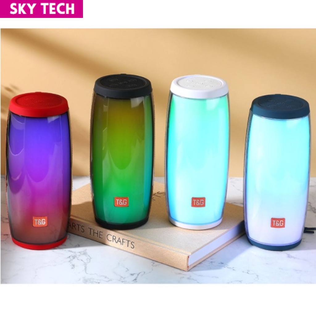 Loa Bluetooth Không Dây TG317 Đèn Led Theo Nhạc Cầm Tay Nghe Nhạc Hay, Hỗ Trợ Cắm Usb Thẻ Nhớ TF