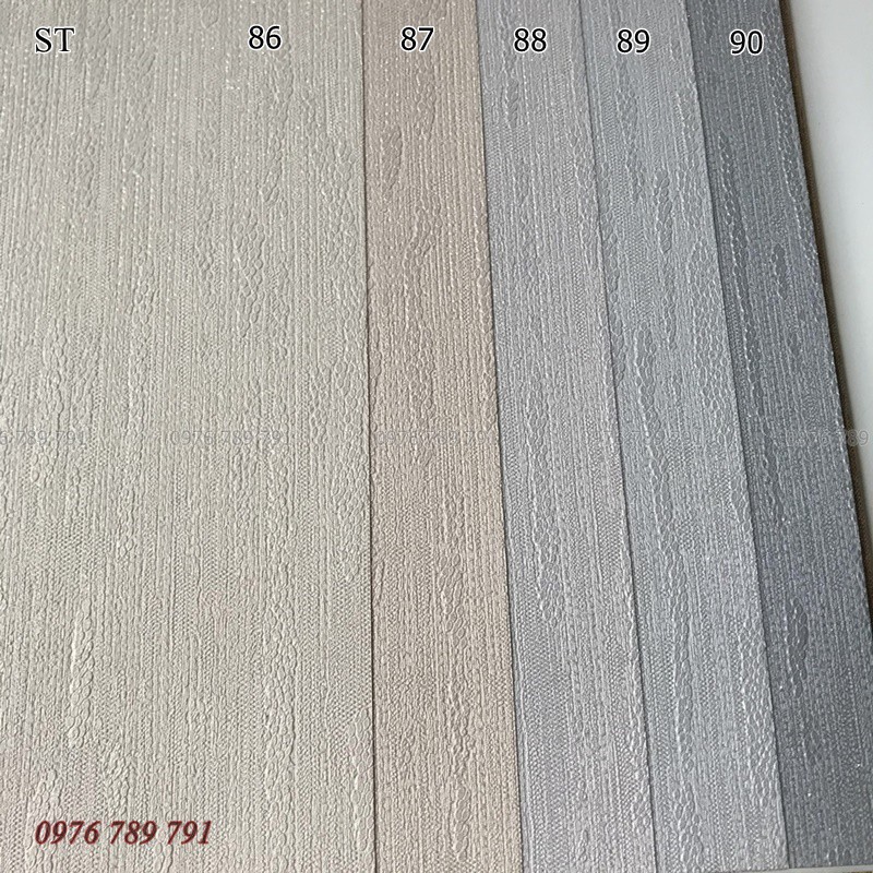 Giấy Dán Tường Phòng Khách Trơn ST Lụa Không Keo Khổ 53cm