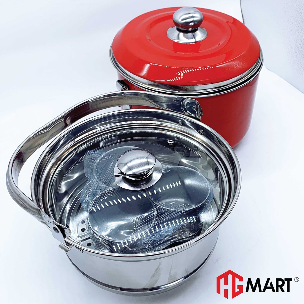 Nồi nấu chậm giữ nhiệt chân không đa năng Inox 304 HG Mart 6L dùng cho bếp ga Bảo hành 12 tháng