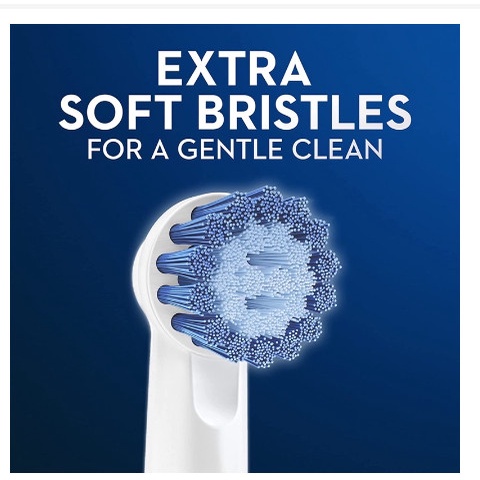 Đầu Bàn Chải Điện Oral-B Braun - Đầu Thay Thế Oral B Sensitive Clean - Lông chải siêu mềm cho răng nhạy cảm