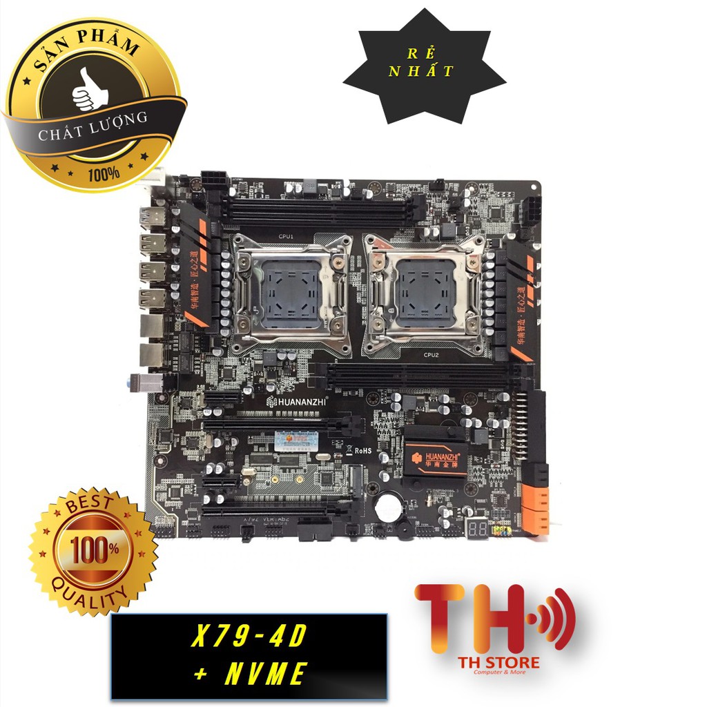 Mainboard Huananzhi X79 4D X79 8D Dual CPU Xeon E5 2650v2 16 nhân 32 luồng ~i9 9900k siêu khủng  bảo hành đổi mới 100% | BigBuy360 - bigbuy360.vn