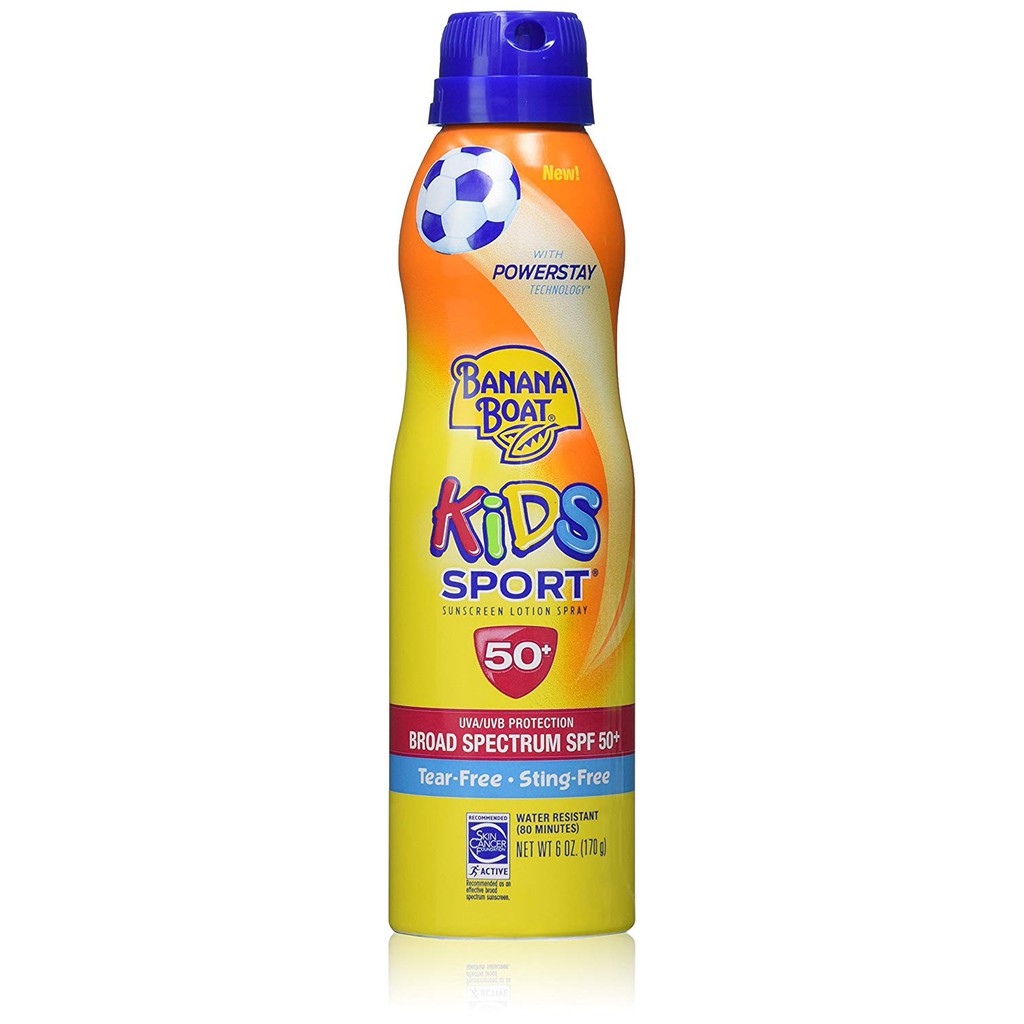 Bình xịt chống nắng kháng nước trẻ em Banana Boat Kids Sport Tear-Free Sunscreen Lotion Spray 170g-269g (Mỹ)