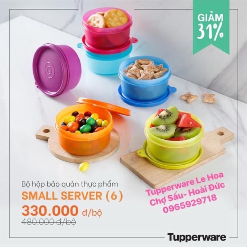 Sét 6 hộp BQTP Small Server 200ml -TUPPERWARE