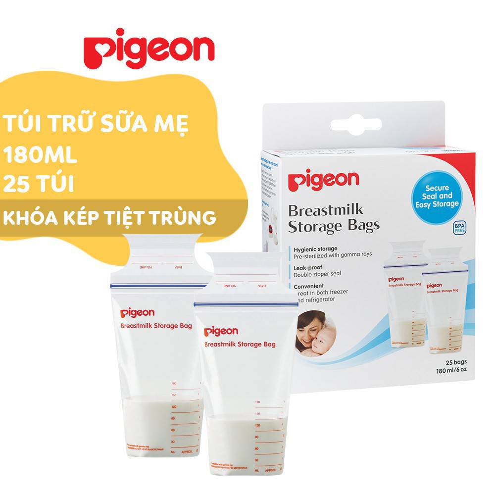 Túi trữ sữa mẹ Pigeon 180ml (Hộp 25 túi)