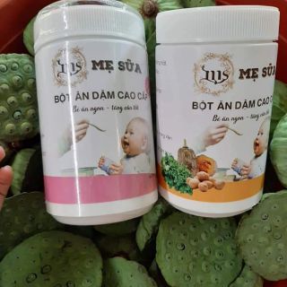 Bột ăn dặm Mẹ sữa tặng khăn yếm cúc bấm cho bé