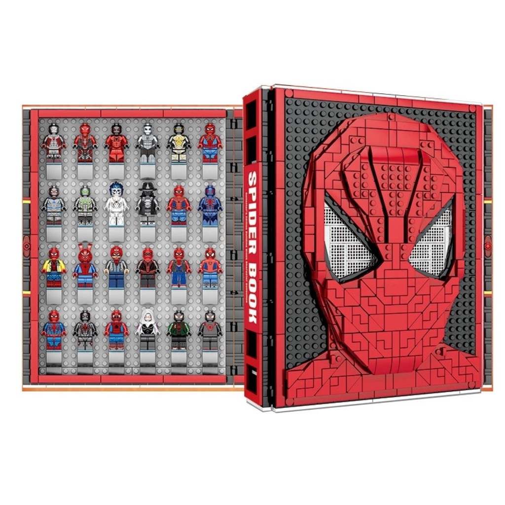 (CÓ SẴN) Lắp ghép Mô hình Spider Man Ironman Collection Book Superheros 52 Figures SY 1461