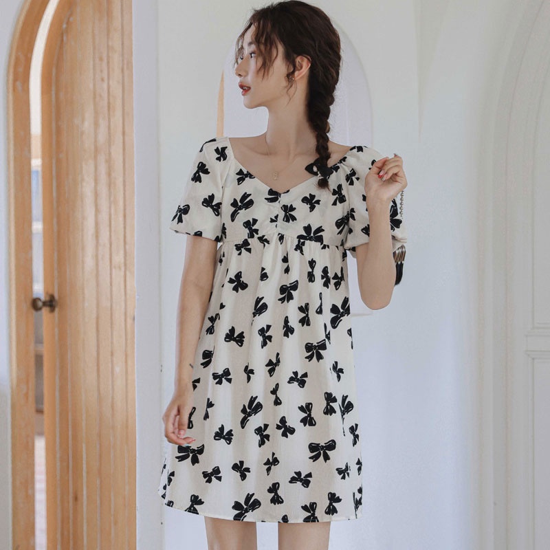 Đầm nữ XINLANYASHE thiết kế ngọt ngào mùa hè váy thiết kế tay bồng