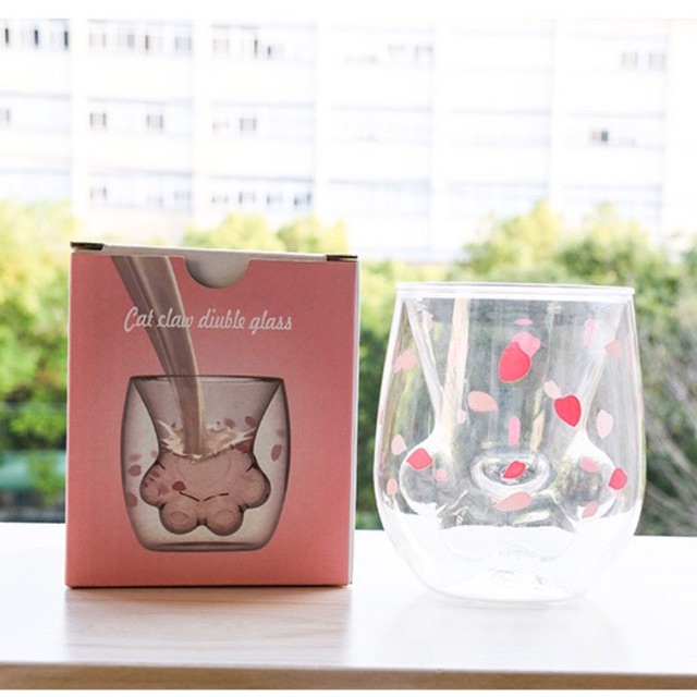 Ly nhựa 2 lớp chân mèo