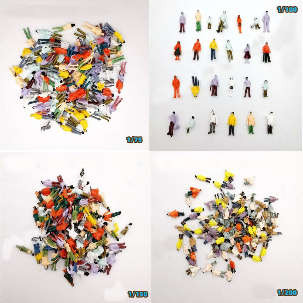 Bộ 100 Mô Hình Người Bằng Nhựa ABS Nhiều Màu Sắc Tỉ Lệ 1: 200 / 1: 100 / 1: 150 / 1: 75