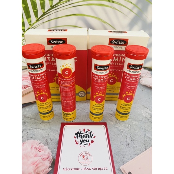 Vitamin C Swisse 1000mg viên sủi - Lẻ/1 ống - Xuất xứ Úc
