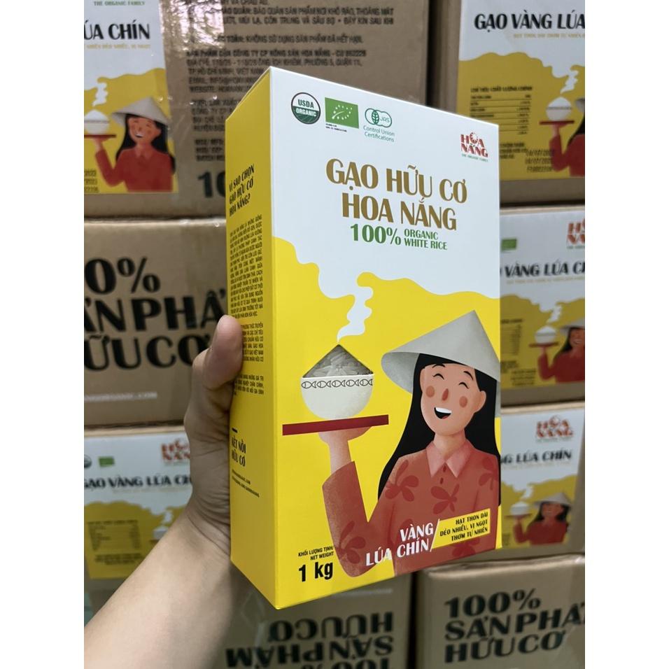 Gạo hữu cơ Hoa Nắng Vàng Lúa Chín hộp 1kg