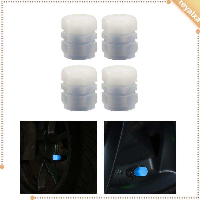 Bộ 4 Nắp Van Lốp Xe Phát Sáng Hiệu Quả Bằng Nhựa ABS