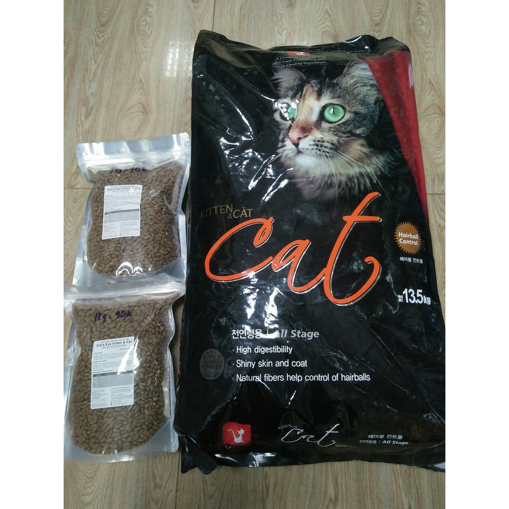 thức ăn cho mèo cateye túi zip 1kg - thức ăn hạt cat eye