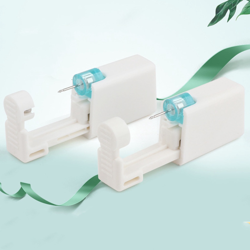 Khuyên Xỏ Tai Bằng Thép Không Gỉ Không Đau Dùng Một Lần