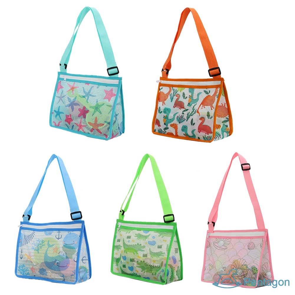 Túi Lưới Đựng Đồ Đi Biển Hình Vỏ Sò Sáng Tạo Có Thể Điều Chỉnh Cho Bé