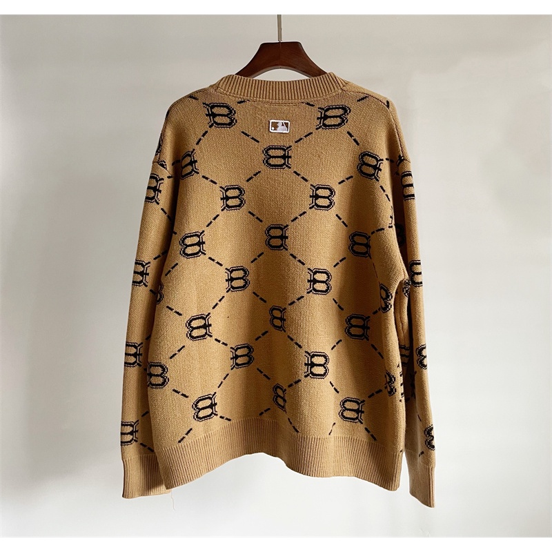 Áo khoác cardigan Mlb dệt kim tay dài thời trang cho nam nữ