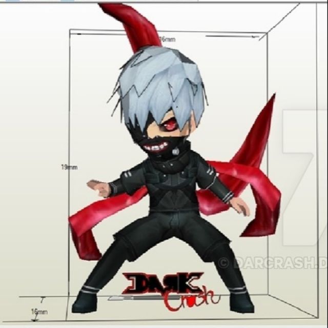 Mô hình giấy anime[Tokyo Ghoul] Chibi Kaneki Ken Ver.3