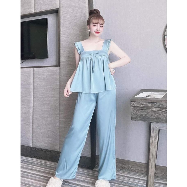 🍀🍀Siêu Phẩm🍀🍀 Bảng cánh tiên quần dài lụa satin freesize 58kg