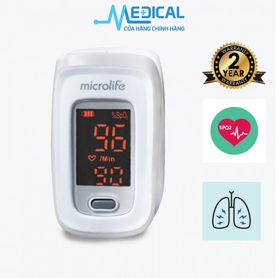 Máy đo Oxy trong máu MICROLIFE OXY 200 SPO2 và nhịp tim kèm bao đựng máy - MEDICAL