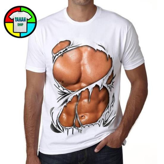 HOT SALE- Áo thun in Body 6 múi Nam Nữ - áo cực chất