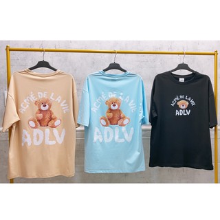 Áo Thun unisex 100% cotton ADLV hình con gấu Teddy