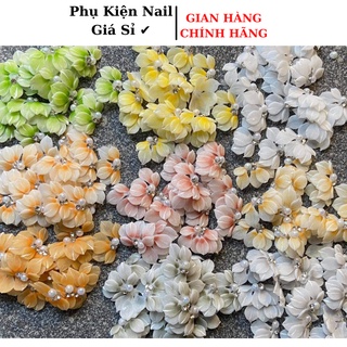 Hoa bột rubi nhọn gắn móng trang trí móng