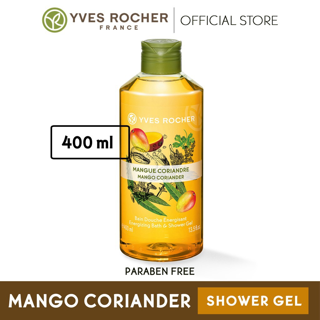 Sữa Tắm Hương Xoài &amp; Rau Mùi Yves Rocher Mango Coriander Energizing Bath &amp; Shower Gel 400ml