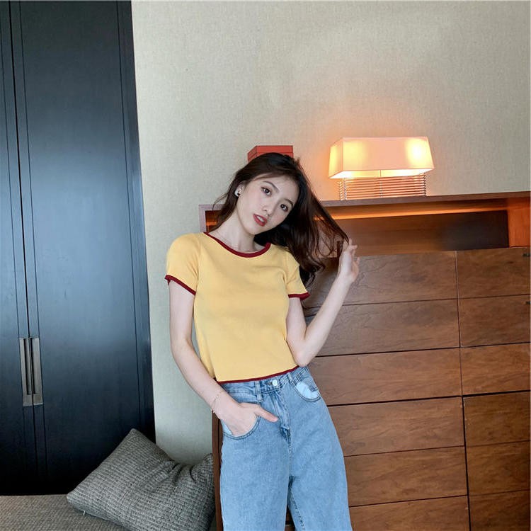 [Hàng có sẵn] Áo croptop len nữ Ulzzang Quảng Châu ALC16