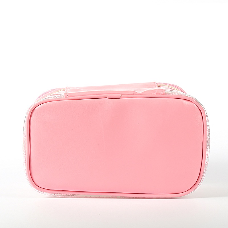 Túi Đựng Mỹ Phẩm Bằng pvc Trong Suốt Màu Trơn Phong Cách Hàn Quốc
