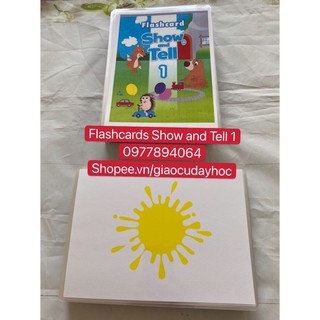 Flashcards  Show and Tell 1-2-3 ( Size A5- 2 mặt -ép plastics bền đẹp)