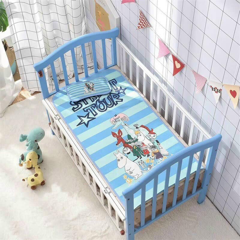 CHIẾU ĐIỀU HÒA 3D MUSLIN TREE KÈM GỐI THOÁNG KHÍ CHO BÉ SƠ SINH