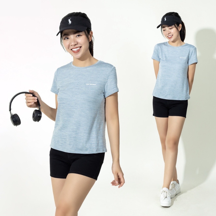 Áo phông nữ thể thao YODY cổ tròn, vải mềm mát, thấm hút tốt STN5042