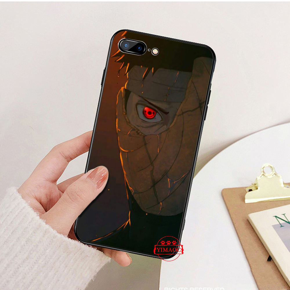 iPhone 5 5S SE 2020 6 6S 7 8 Plus X 353B Naruto Uchiha Obito Originalblack Soft Case