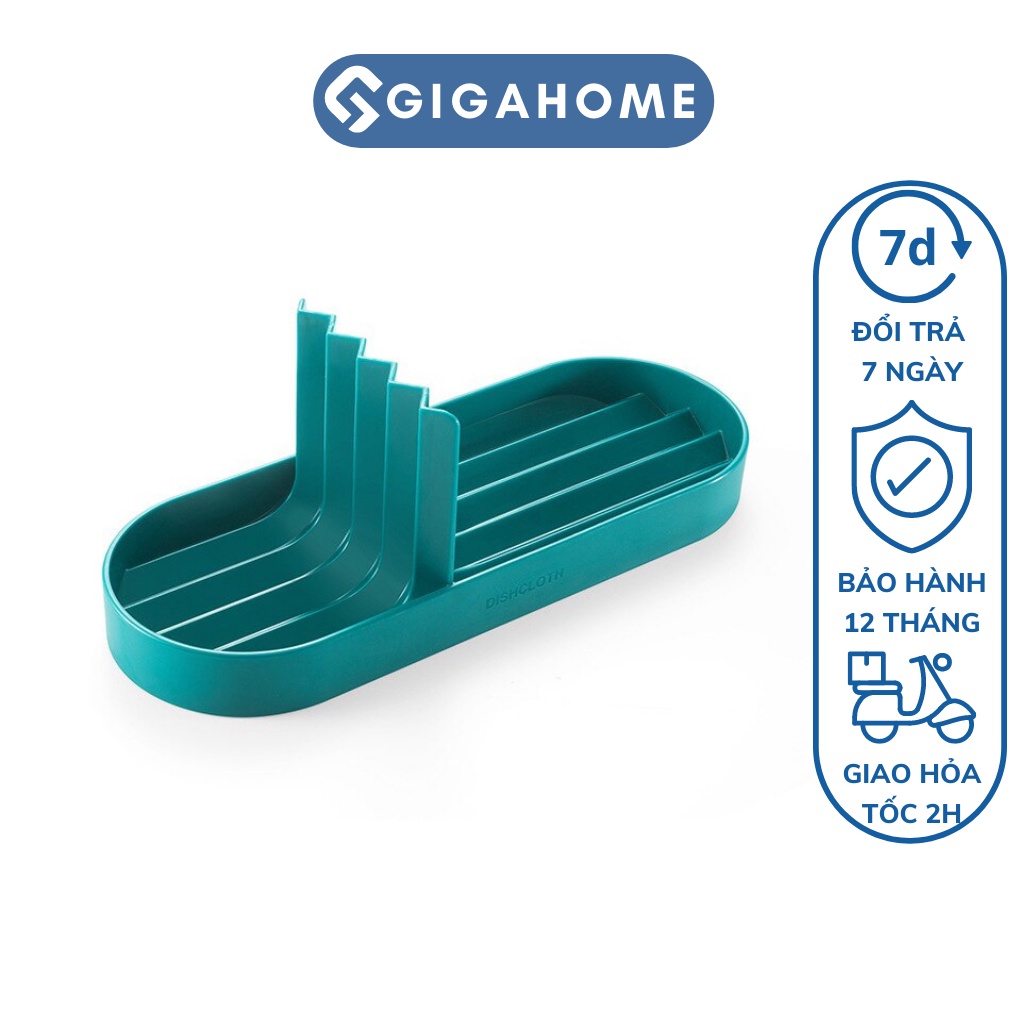 Khay Đựng Xà Phòng, Đồ Dùng Rửa Chén 2 Ngăn GIGAHOME Thiết Kế Đẹp Mắt, Sang Trọng 8925