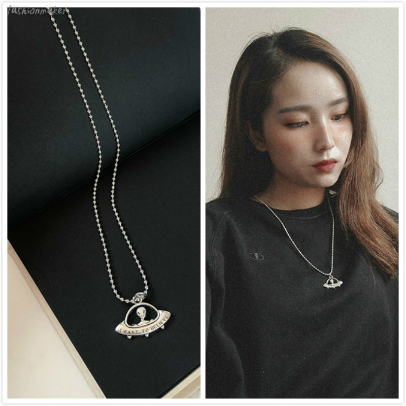 vòng cổ Mặt Hình Tàu Không Gian Người Ngoài Hành Tinh Thời Trang