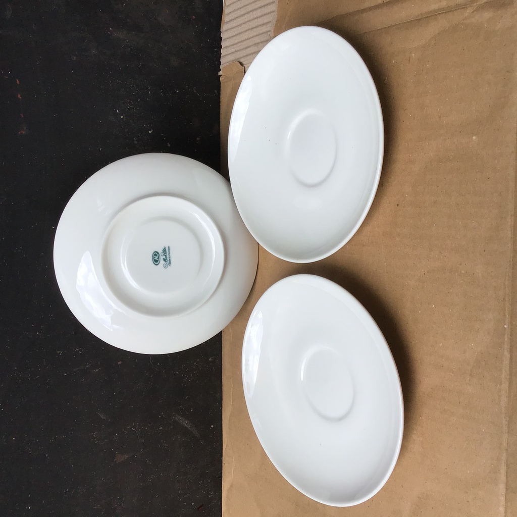 Combo 3 dĩa sứ trắng cao cấp Minh Châu  6 inch