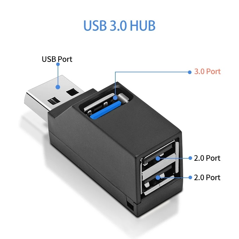 Đầu Chia 3 Cổng Usb Tốc Độ Cao Cho Pc Laptop / Điện Thoại 2.0 3.0