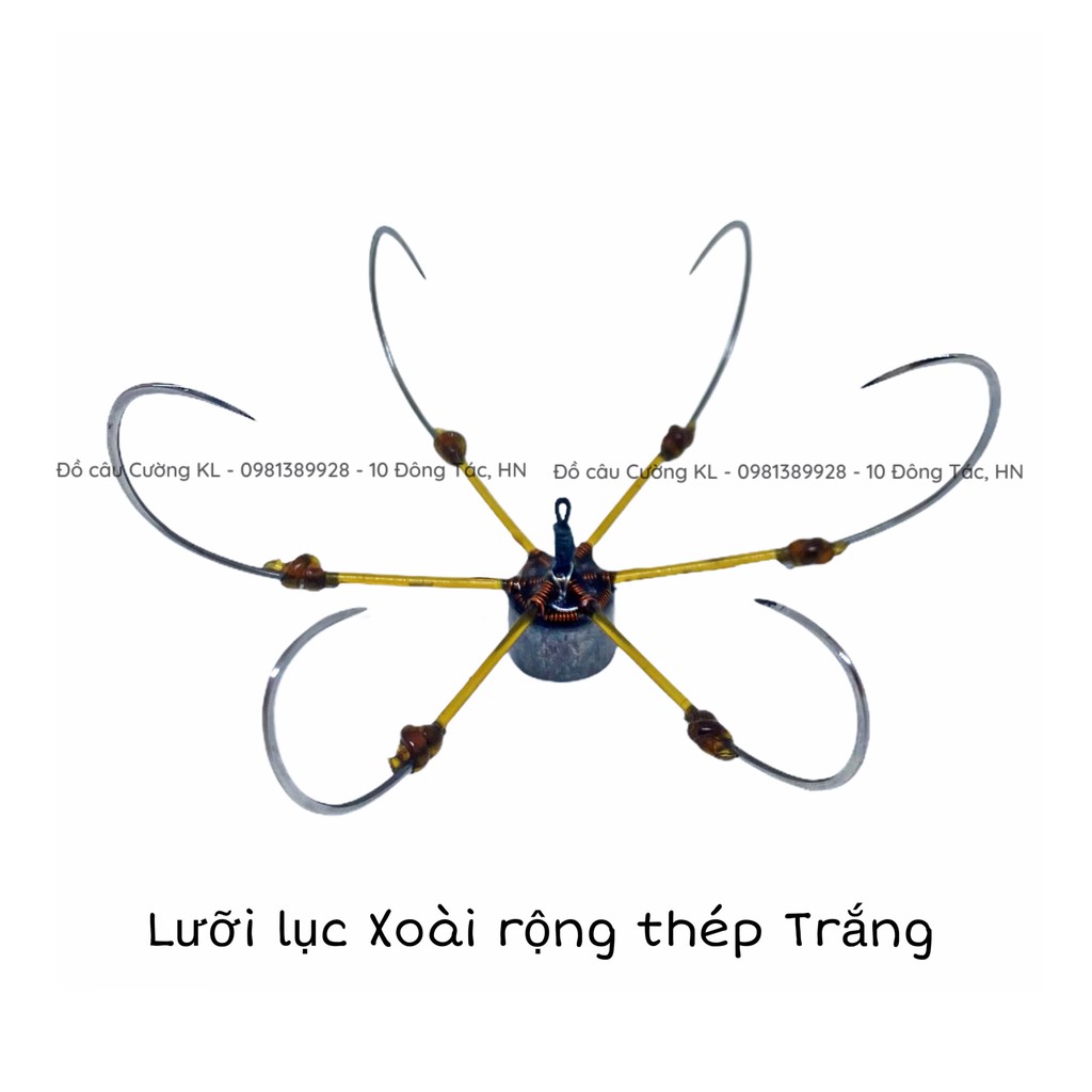 Lưỡi câu cá Xoài rộng trắng