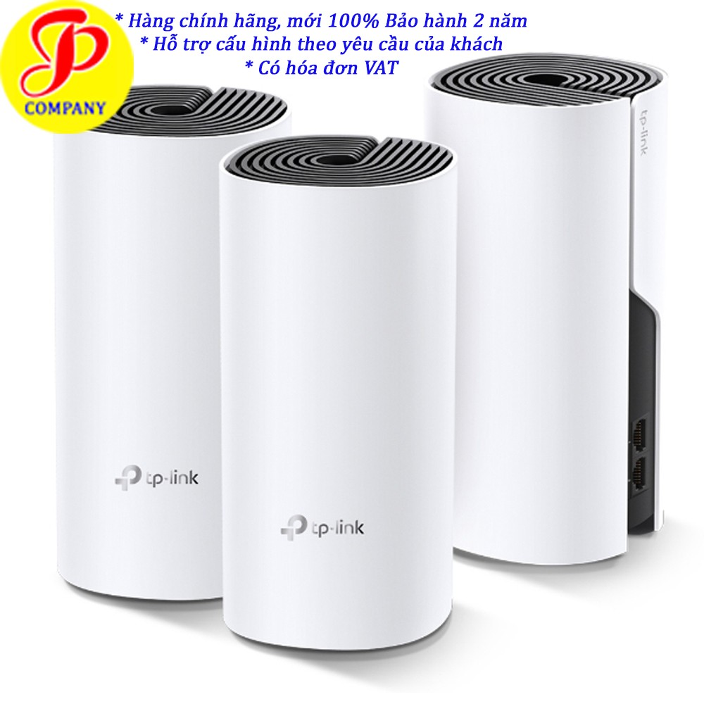 Bộ phát Wifi Mesh băng tần kép TP-Link Deco E4 (3 pack), chính hãng, mới 100%, bảo hành 2 năm